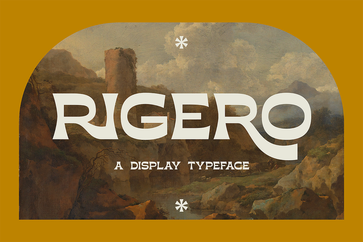 Rigero -Retro Display Serif Typeface, a Serif Font by Surplus Type Co (Photo 1 of 9)