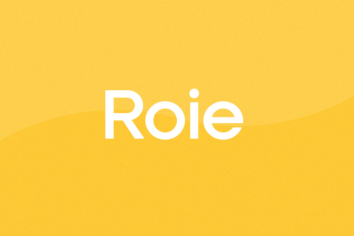 Roie Logo Font, a Sans Serif Font by Shina Design (Photo 1 of 8)