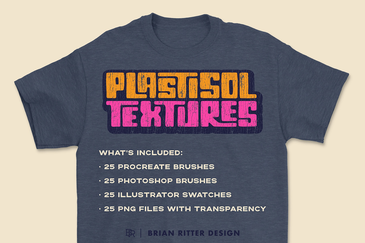 Plastisol Texture Brushes, a Brush Add-On by Brian Ritter Design (Photo 2 of 6)