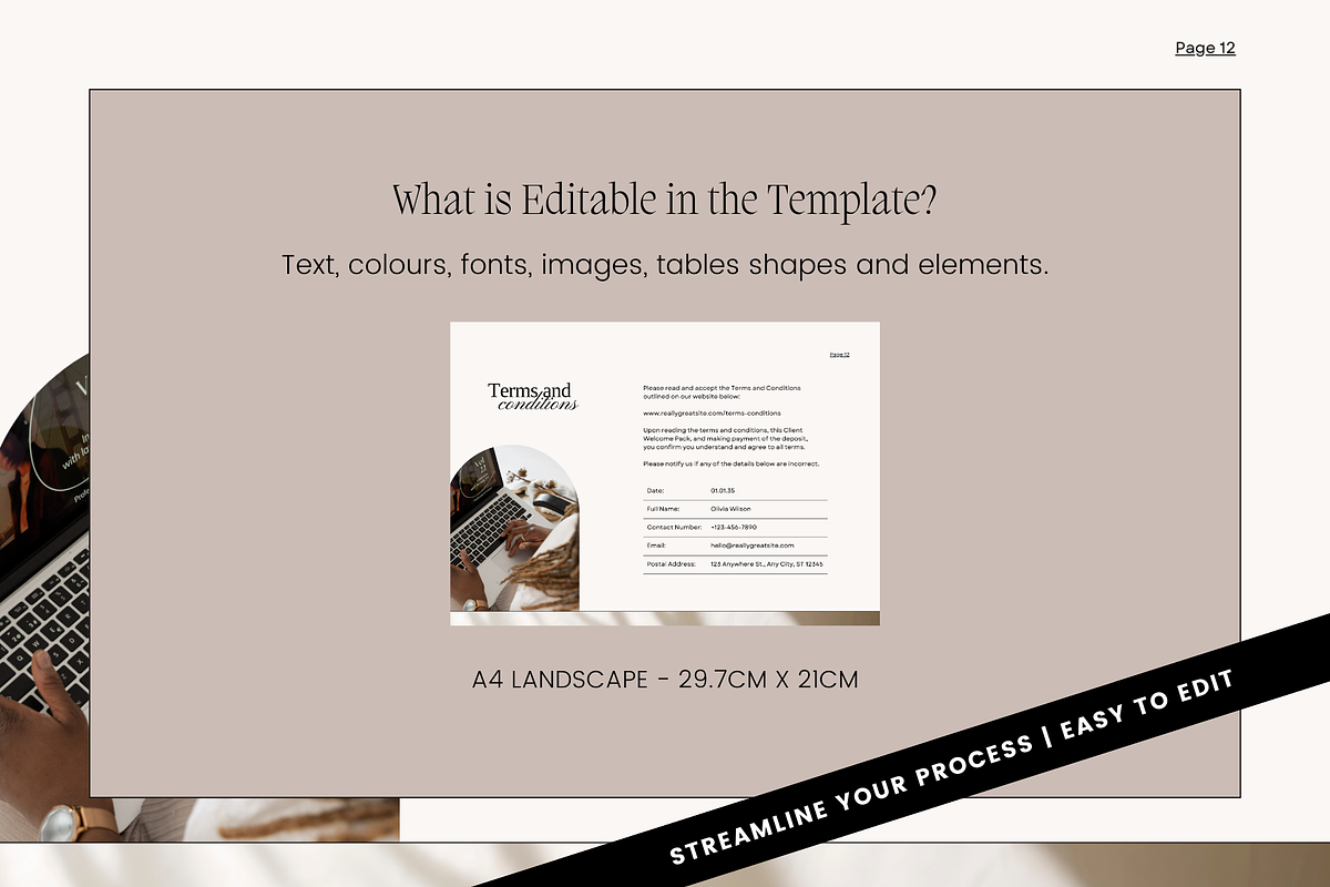 Client Welcome Packet Canva Template, a Marketing Template by Rise and Roar Design (Photo 3 of 6)