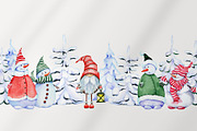 Christmas snowmen & gnomes, an Illustration by Jeanna Draw (Thumbnail 16 of 17)