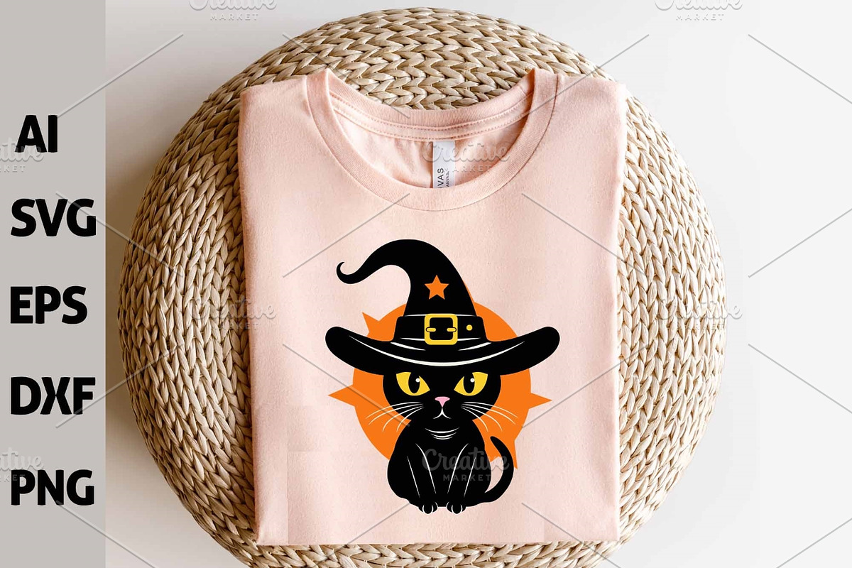 Spooky Halloween Cat Vector clipart, a Seasonal Illustration by ARTify Illustrations (Photo 2 of 8)