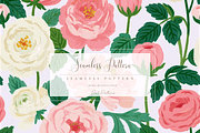 Blush Garden Roses Seamless Pattern, a Pattern Graphic by Pati Charm Studio (Thumbnail 1 of 6)