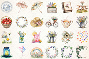 Watercolor Spring Clipart, an Illustration by Libby Wishes (Thumbnail 2 of 5)