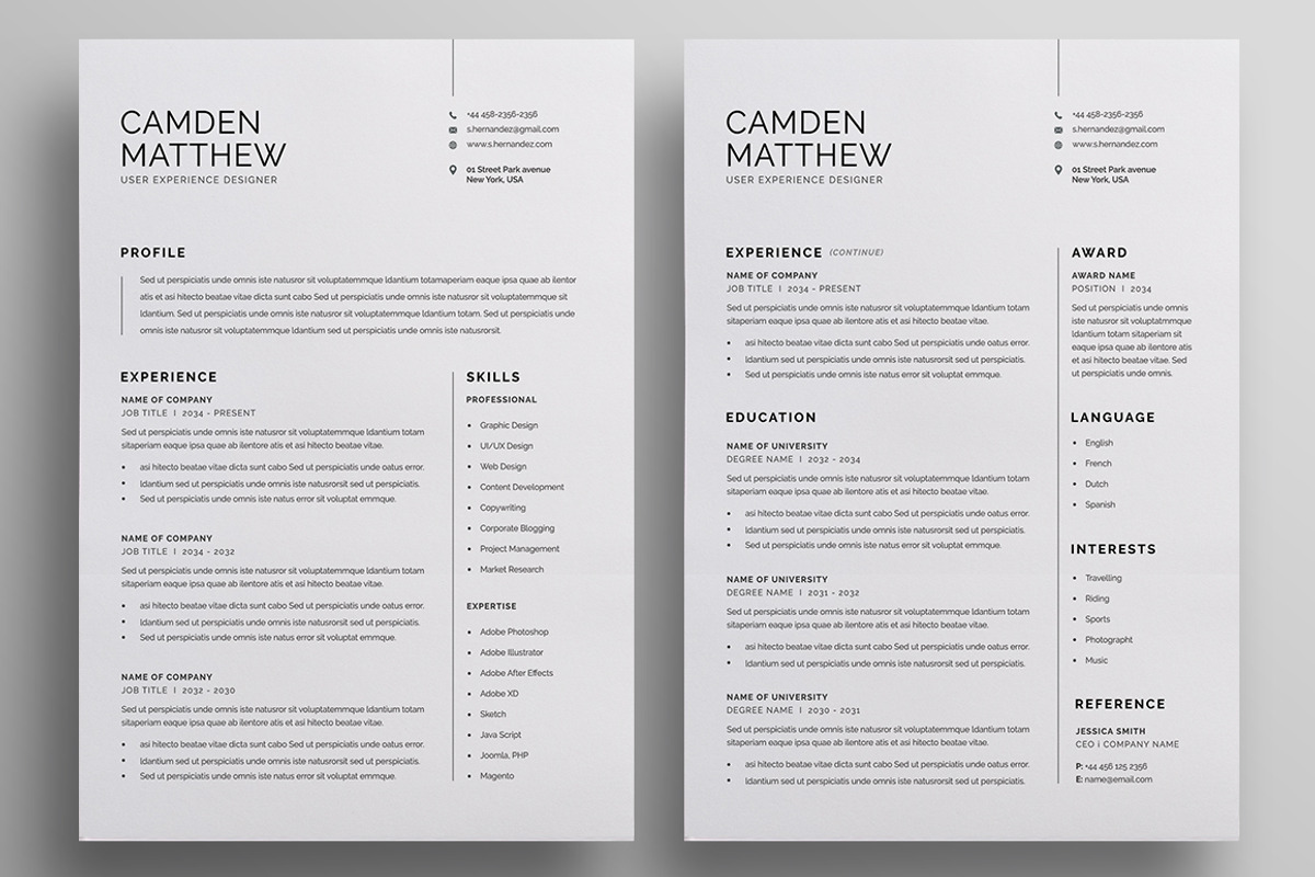 Resume/CV, a Resume Template by Reuix Studio (Photo 4 of 6)