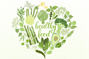 Vegetables and spices., a Food Illustration by maritime_m (Thumbnail 1 of 6)