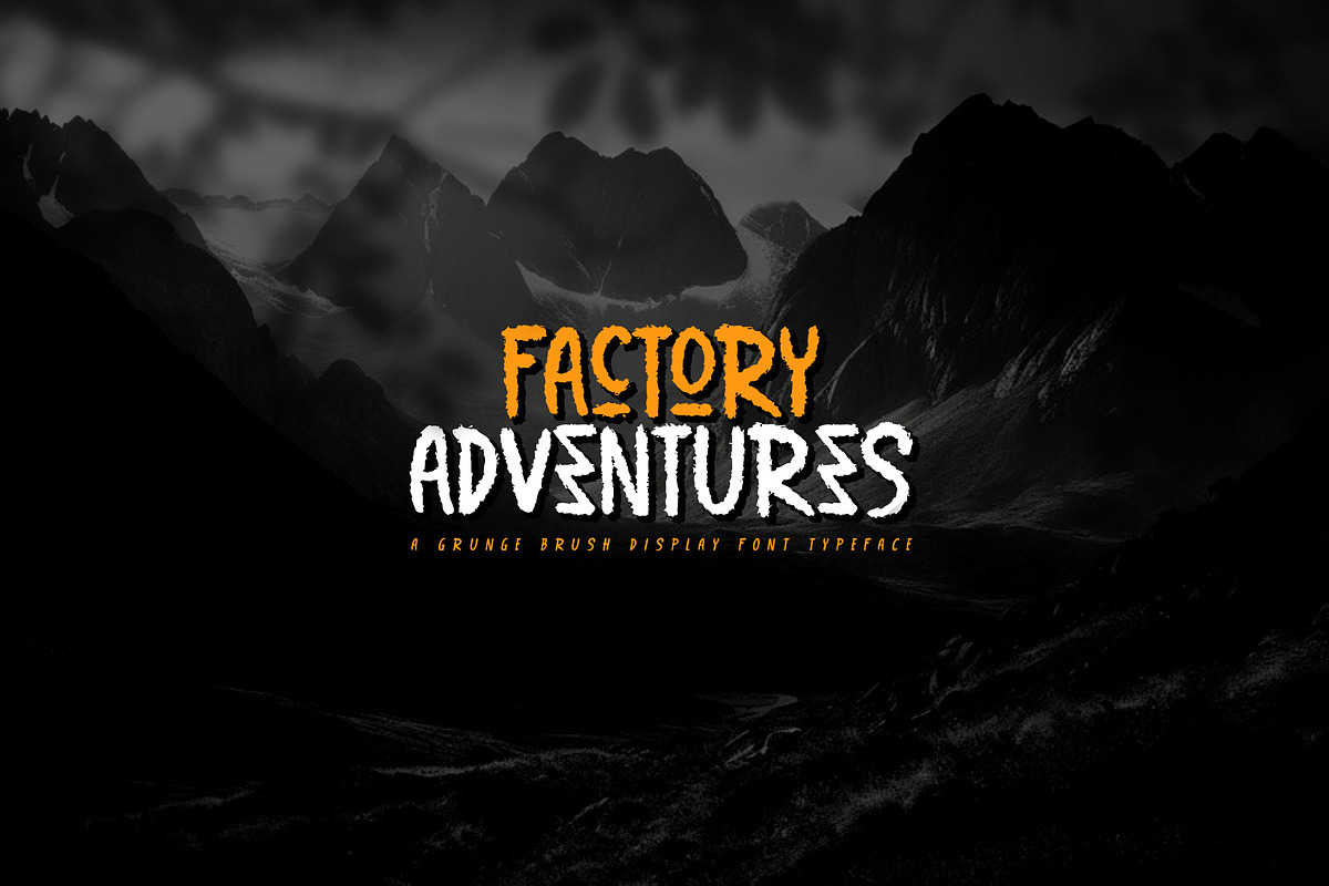 Factory Adventures Grunge Brush, a Blackletter Font by dansdesign (Photo 9 of 12)