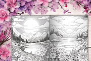 BOHO Nature Landscape Coloring Pages, a Brochure Template by LA Design (Thumbnail 9 of 10)