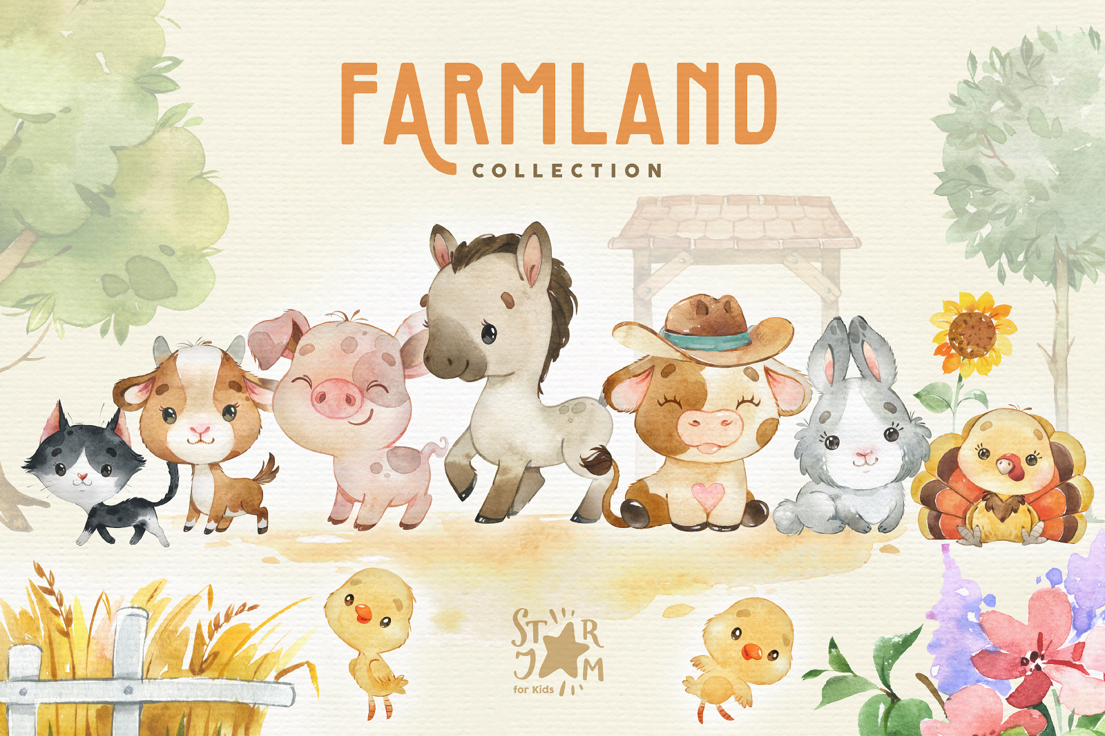 Farmland Watercolor Collection