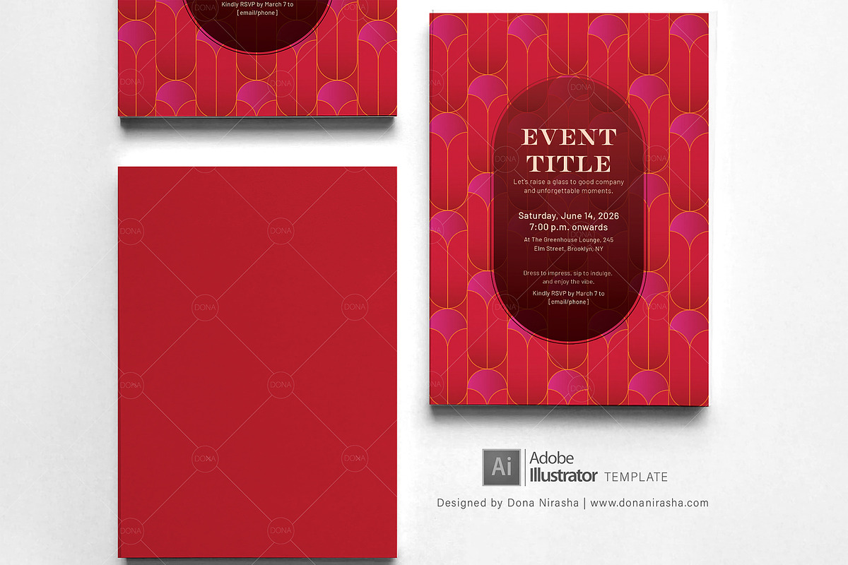 Event Invitation Template 38, a Marketing Template by BloomToLife By Dona (Photo 3 of 6)