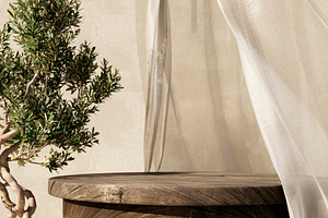 Natural wooden table cloth olive, an Architecture Photo by hitdelight
