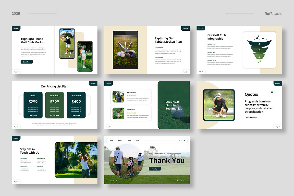 Golf Club Google Slides Template, a Presentation Template by fluffstudio (Photo 5 of 5)