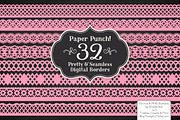 Pink Lace Borders Clipart & Vectors, an Illustration by Amanda Ilkov (Thumbnail 2 of 5)