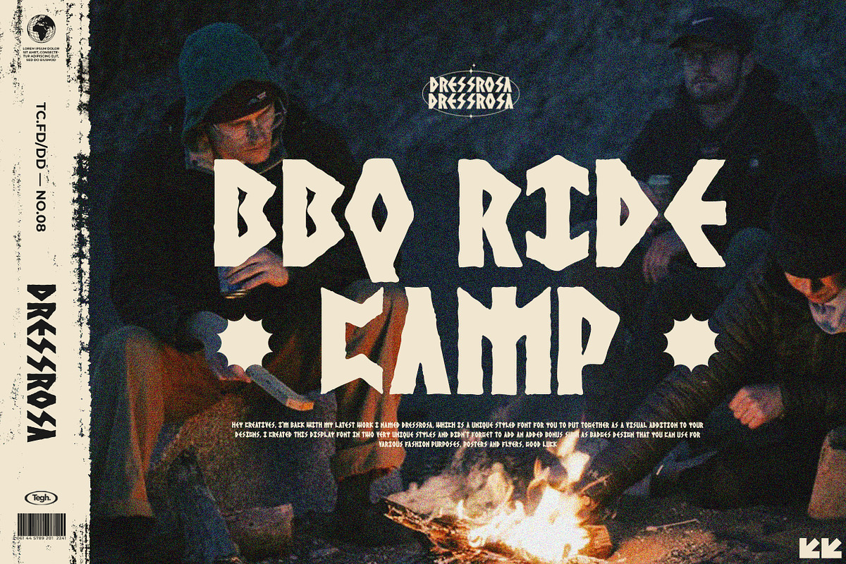Dressrosa display Font + badge, a Font by Tegh co. (Photo 6 of 11)