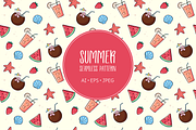 Summer beach pattern, an Illustration by Cmeree (Thumbnail 1 of 3)