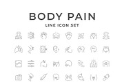 Set line icons of body pain, an Outline Icon by motorama (Thumbnail 1 of 2)