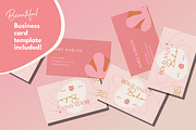 Boho logo design, Canva Branding Kit, a Branding & Logo Template by Kurly Creative (Thumbnail 5 of 12)