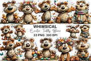 Whimsical Easter Teddy Bear Clipart, an Illustration by CraftArtStudio (Thumbnail 1 of 6)