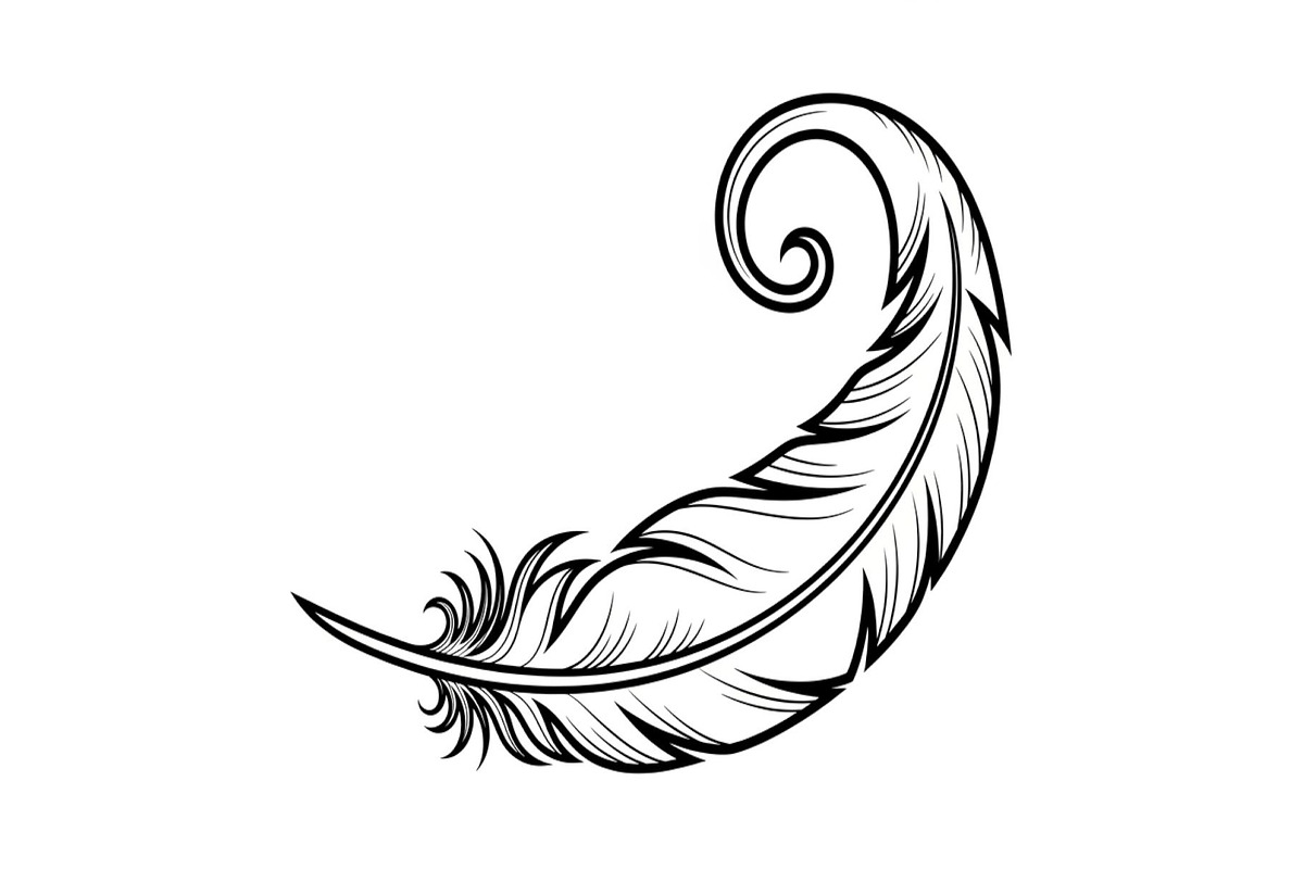 Vintage Feather Swirl SVG Bundle, an Illustration by Creativeshirt (Photo 26 of 31)