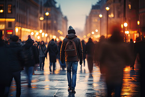 Crowd of people walking on the stree, a Photo by Iftikhar Alam