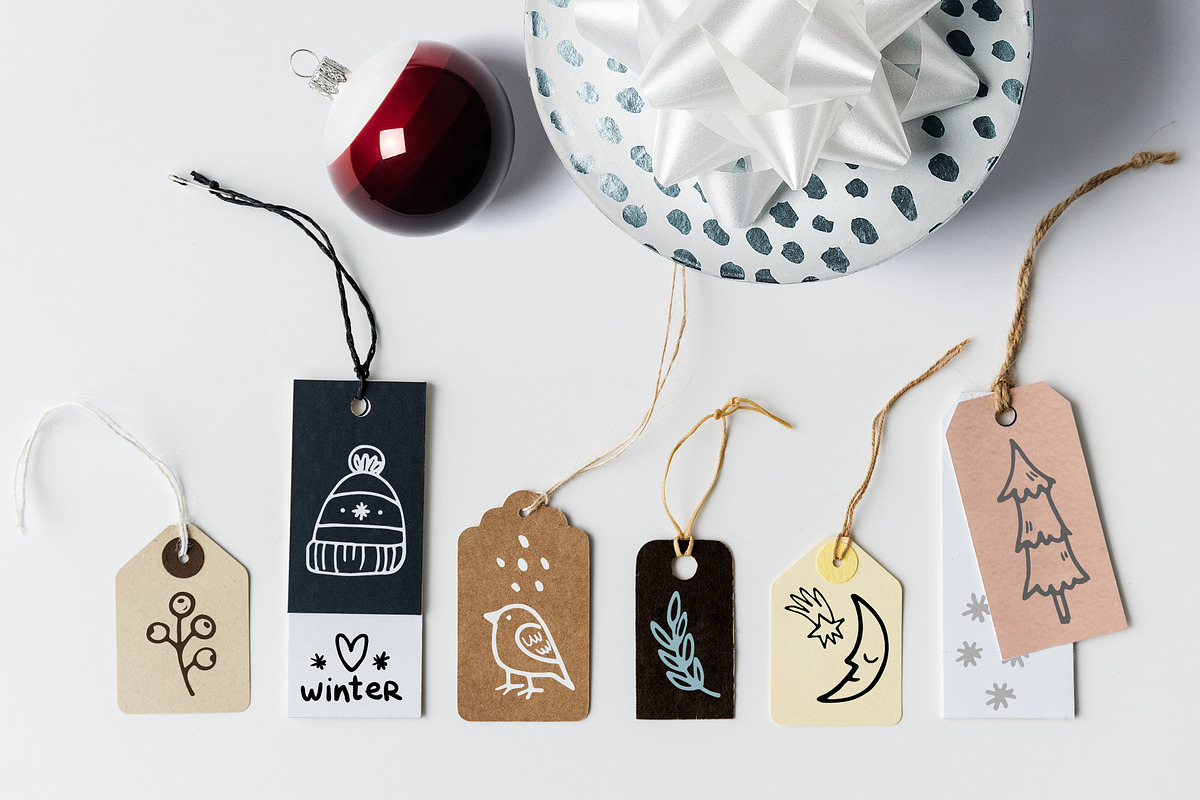 Winter Doodles set, an Object Illustration by Ekaterina Goncharova (Photo 5 of 7)