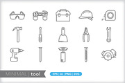 Minimal tool icons, an Outline Icon by Picture Window (Thumbnail 1 of 5)