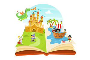 Fairy Tale Pop Up Book Illustration
