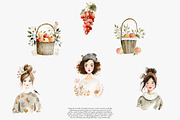 watercolor autumn clipart set, a Decorative Illustration by Patishop Art (Thumbnail 5 of 8)