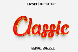 3D Classic Editable Psd Text Effect