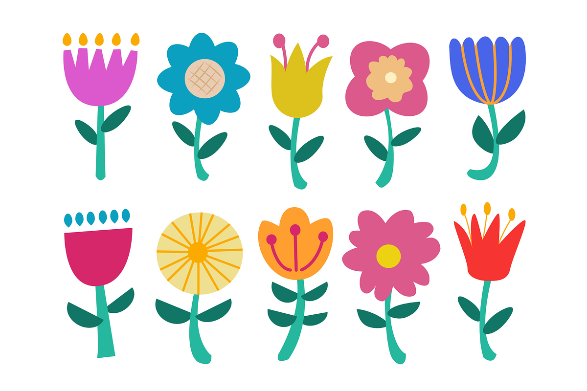 60 Flat Flower Vectors, a Graphic by judayartworks (Photo 2 of 7)