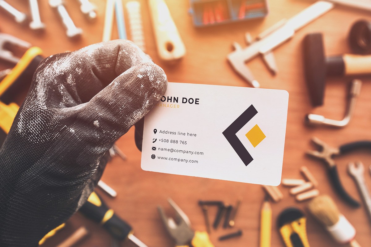 24 Business Card Mockup #1, a Mockup by Walentin (Photo 4 of 25)