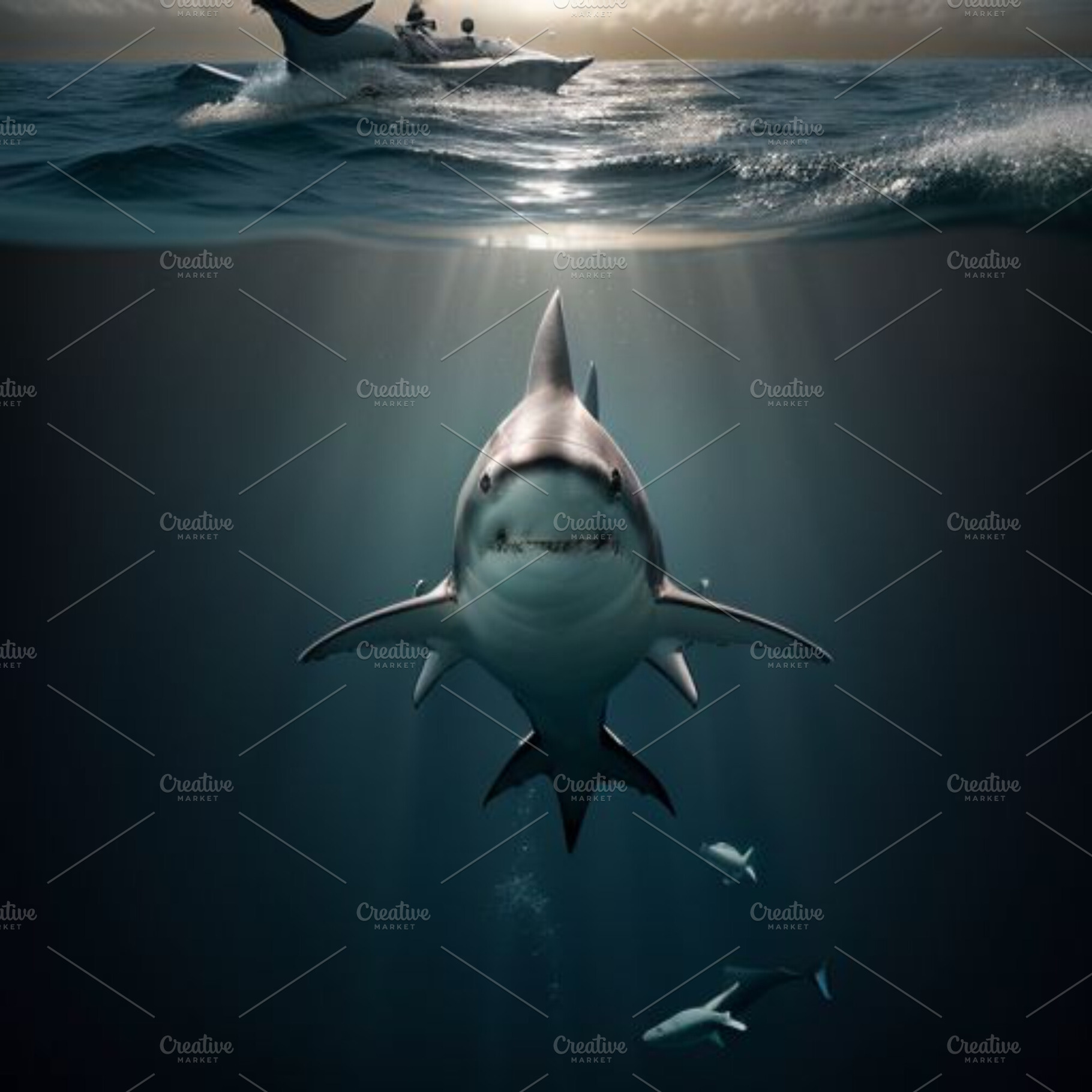 great white shark stock image, an Animal Photo by ComfortQ