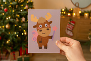 Moose Christmas Clipart Set, an Animal Illustration by Palau (Thumbnail 6 of 10)