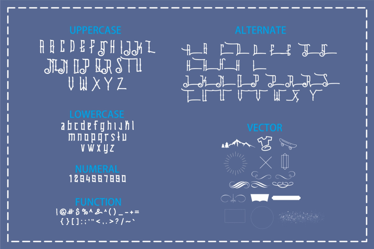 Mishall Font preview 3