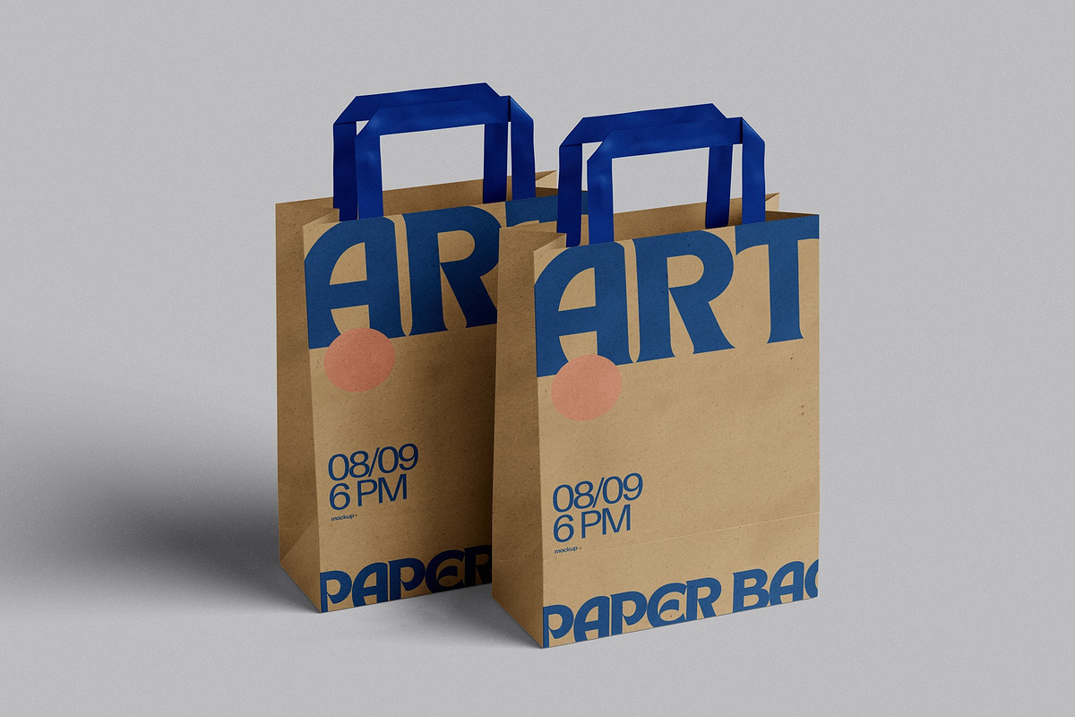 Paper Bag Mockup, a Packaging Mockup by UFR_GRAPHIC (Photo 4 of 4)