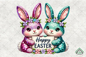 Happy Easter Bunny Png, an Illustration by Craft Nest