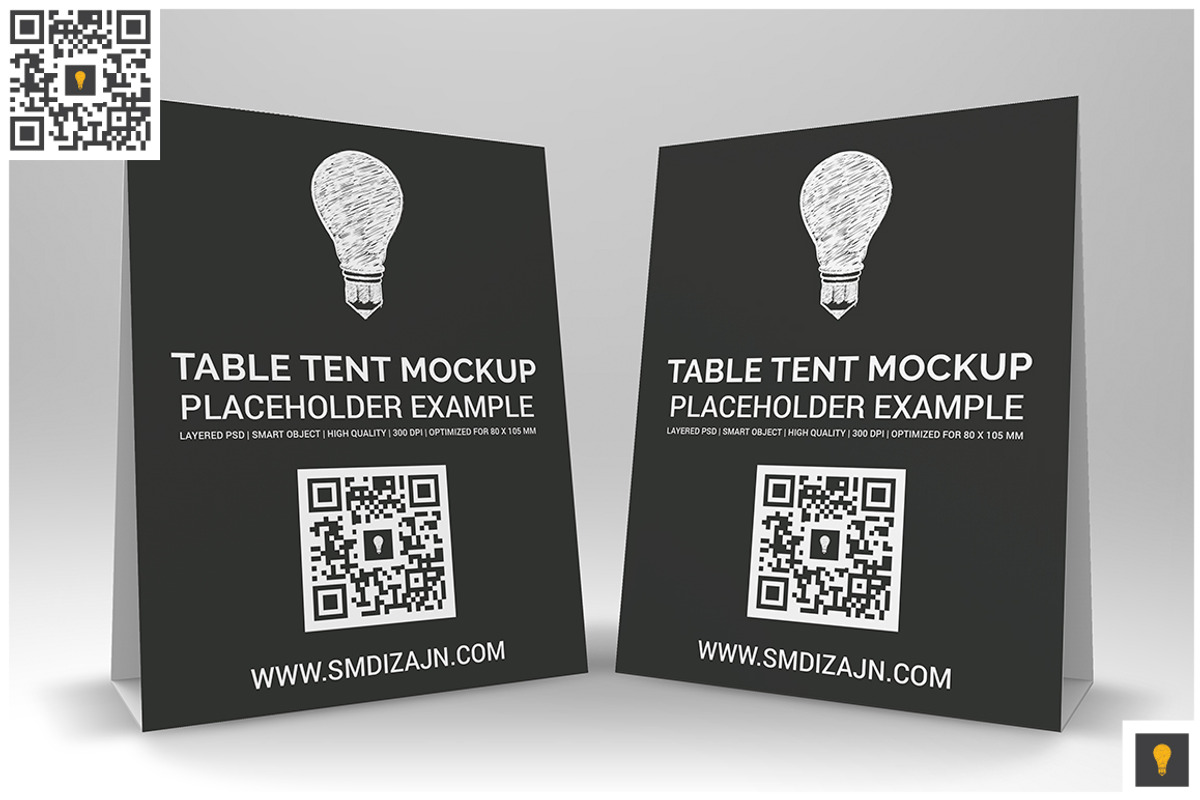 Table Tent Mockup, a Mockup by Shocky Design Studio (Photo 2 of 6)