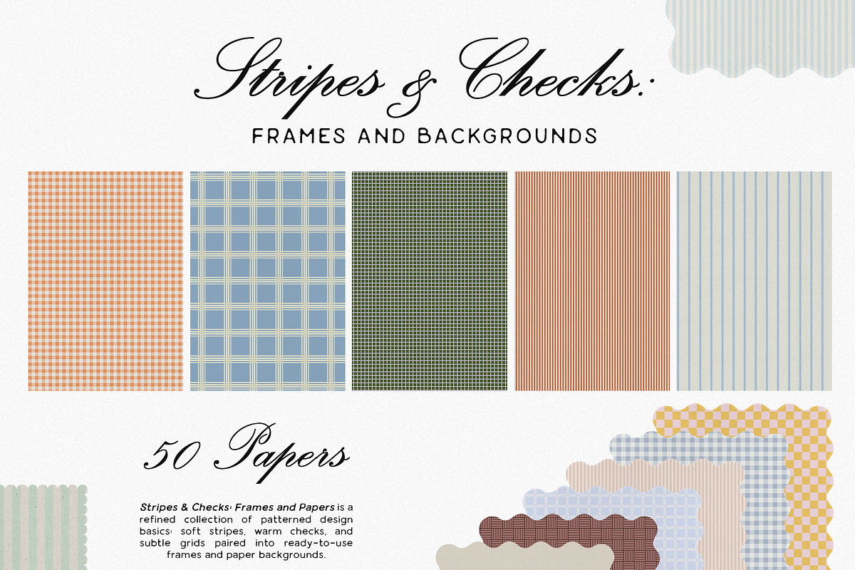 Stripes & Checks: Frames Backgrounds, a Texture Graphic by Purple (Photo 12 of 15)