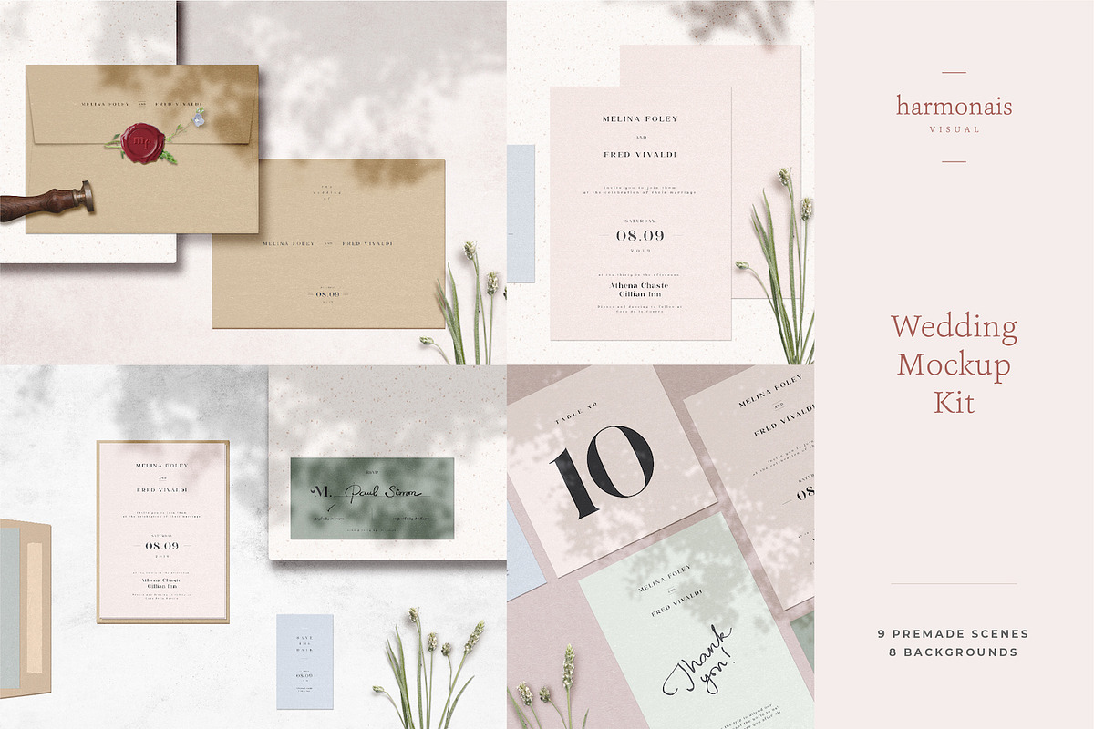 Wedding Mockup All Scenes, a Print Template by Harmonais Visual (Photo 1 of 12)