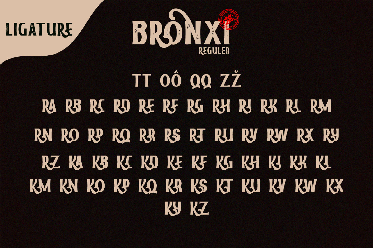 Bronxi - A Vintage Sans Serif Fonts, a Script Font by Vava Aryanto (Photo 11 of 16)