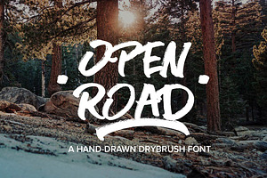 OPEN ROAD Brush Font