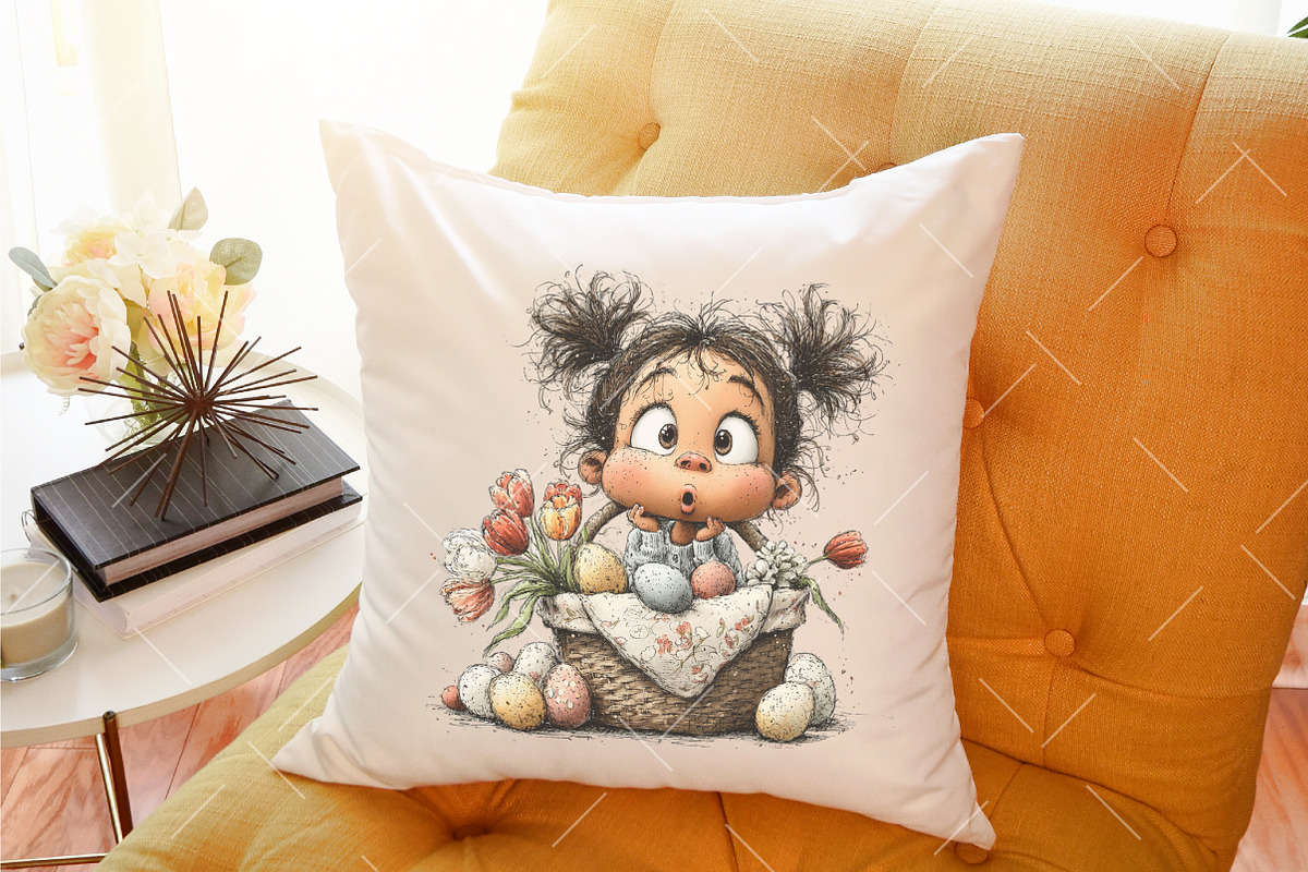 Whimsical Easter Kids Clipart, an Illustration by OK Design (Photo 6 of 6)