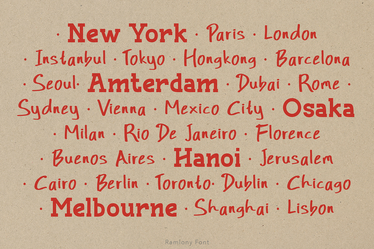 Ramlony Font Duo, a Font by madeDeduk (Photo 4 of 11)