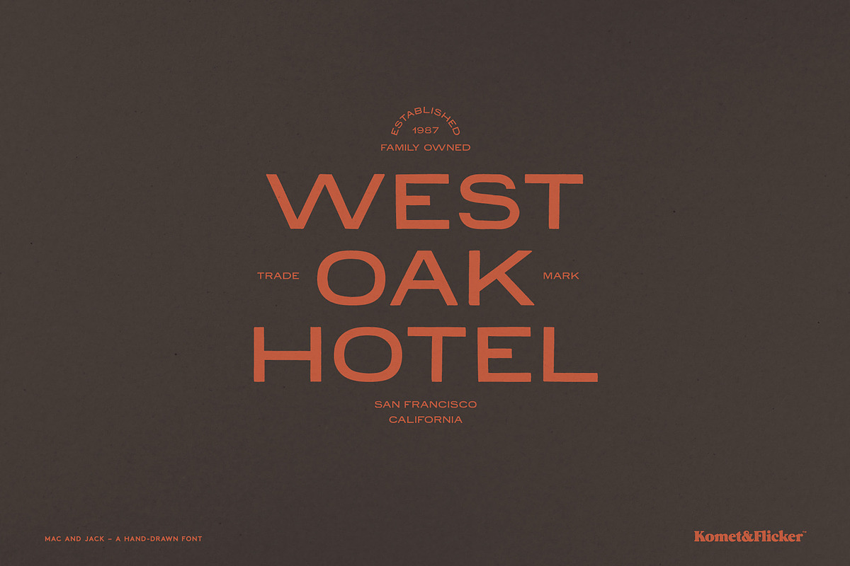 Mac and Jack, a Sans Serif Font by Komet & Flicker (Photo 3 of 13)