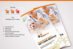 Pet Care Trifold Brochure Design, a Brochure Template by NasirGrfx