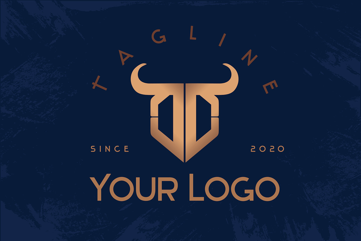 DD ox scull logo. Bull shield, a Branding & Logo Template by Alexandra De Angelis (Photo 4 of 4)