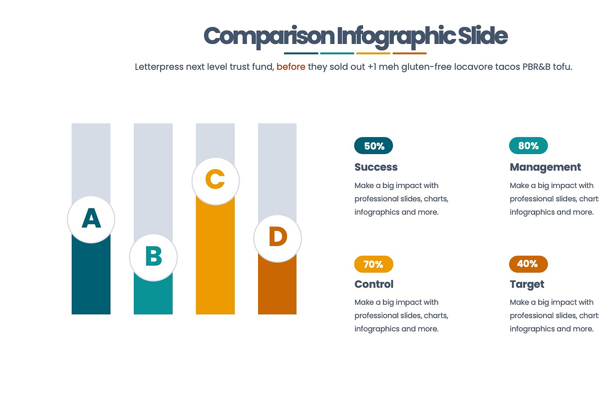 Comparison Keynote Infographics, a Presentation Template by Pulsecolor