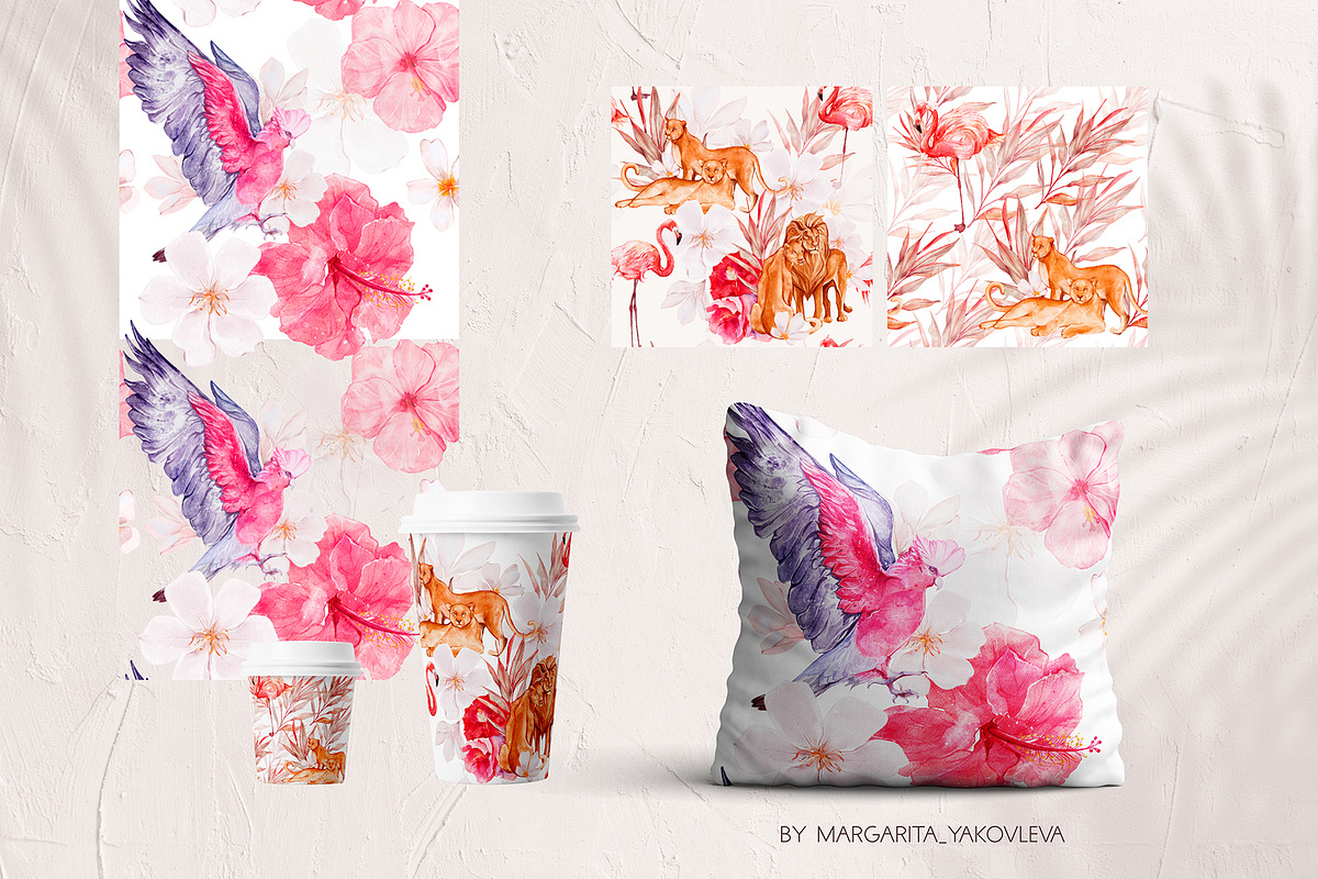 Tropical Collection Watercolor, a Decorative Illustration by Yakovleva Margarita (Photo 13 of 20)