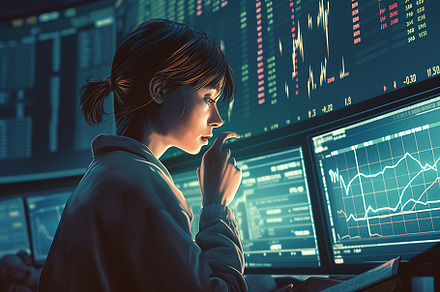 person investing on the stock market, a Technology Photo by Virgo Studio