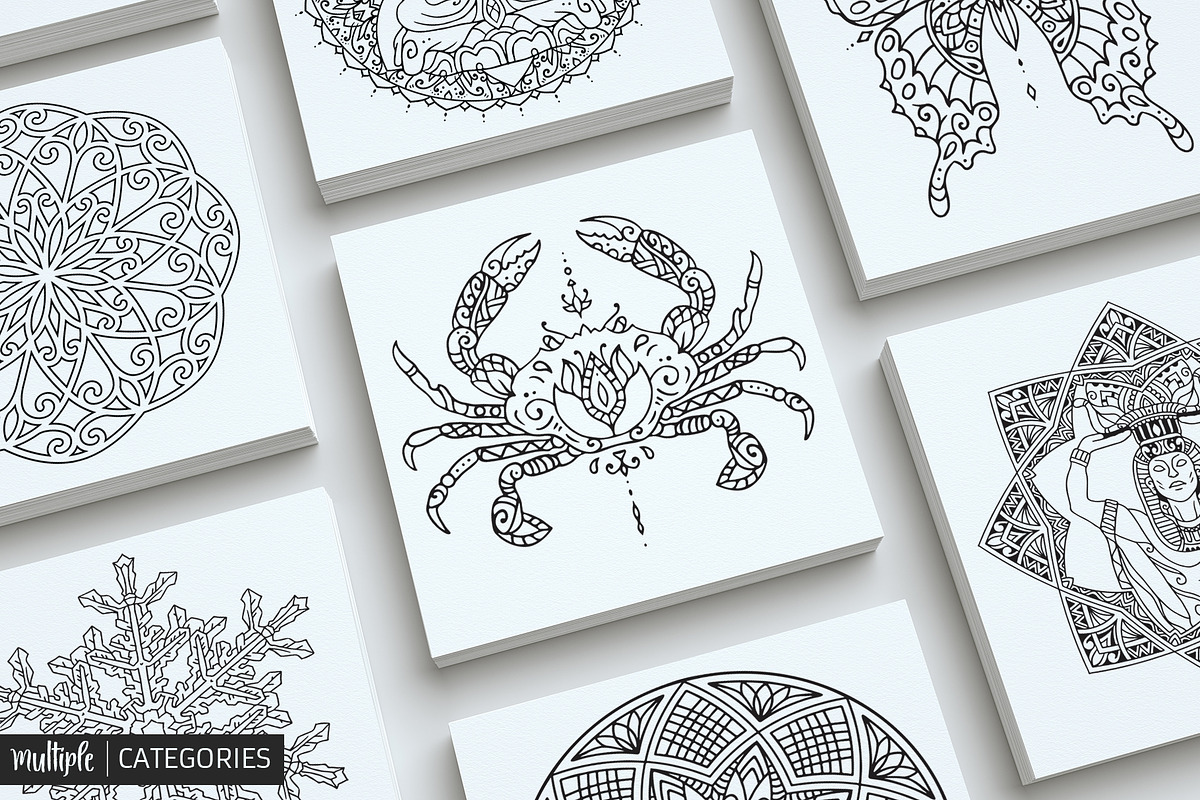 530 Vector Mandala Ornaments, an Animal Illustration by pixaroma (Photo 3 of 55)